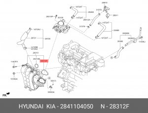 КОЛЬЦО ВПУСКНОГО КОЛЛЕКТОРА 28411-04050 2841104050 HYUNDAI KIA