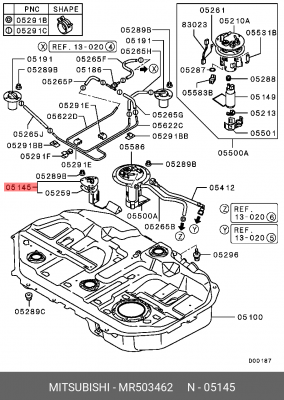 Датчик уровня топлива MITSUBISHI Lancer OE MR503462 MITSUBISHI