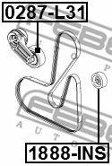 Ролик обводной OPEL ASTRA J 2010-2015 1888-INS 1888-INS FEBEST