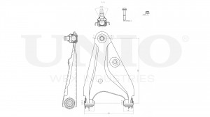Рычаг подвески поперечный передний нижний правый SSP-40015 UNIO