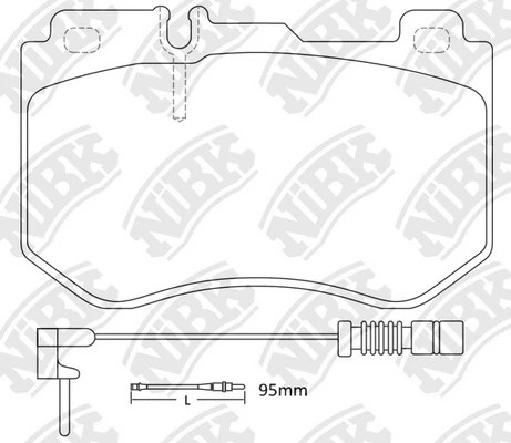 Колодки тормозные MERCEDES C (W205) передние (4шт.) NIBK PN0584W NIBK