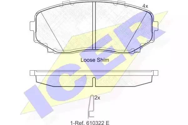181962 колодки дисковые передние!\ Mazda CX-7 MZR DISI Turbo 07> 181962 ICER