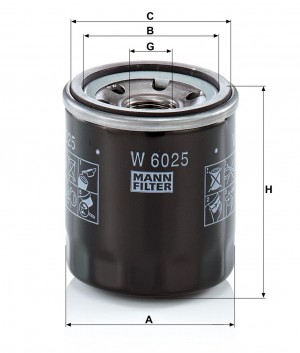 OPEL/ NISSAN/ MAZDA/ MITSUBISHI/ KIA 95> W6025 MANN FILTER