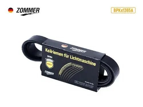 Ремень 1365 (8РК) дв. Cummins ATHLET поликлиновый EPDM 8PK1365A ZOMMER