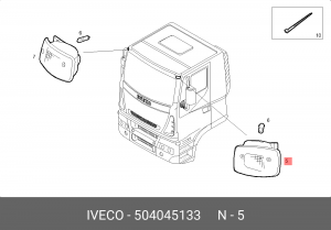 фонарь габаритный!левый\Iveco Eurocargo 504045133 IVECO