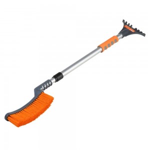 Щетка от снега и льда с телескоп. рукояткой и мягкой щетиной ""Волна"" + скребок ABRN020 AIRLINE