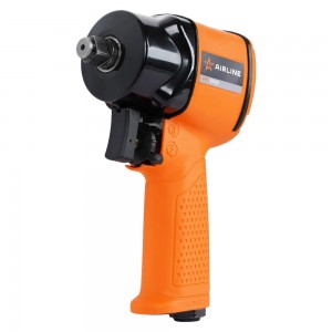 Гайковерт пневматический ударный композитный 1/2DR 610Нм PRO с головками 17пр. ( ATAZ124 AIRLINE