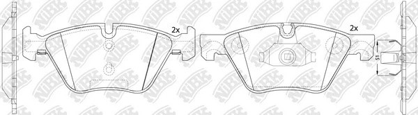 Колодки тормозные BMW 5 (F10) передние (4шт.) NIBK PN0545 NIBK