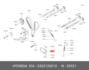 цепь ГРМ!\ Hyundai Accent 1.5DOHC, Kia Rio 06> 24321-26010 HYUNDAI