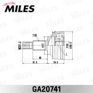 ШРУС наружный Lexus IS250/350 AWD 05-13 - GA20741 GA20741 MILES