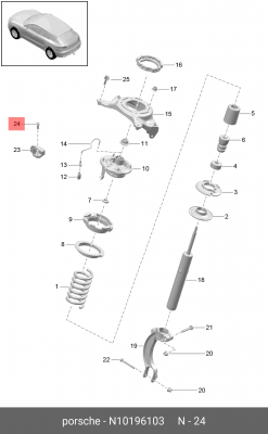 AUDI 100/80/A4/A6/A8 М6*1,0*18(18) / torx N 101 961 03 VAG