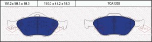 Колодки тормозные дисковые передние FORD Fiesta/Fusion 01- TCA1202 TCA1202 TATSUMI