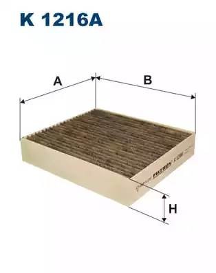 Фильтр воздушный салона MITSUBISHI Colt (04-) угольный FILTRON K1216A FILTRON
