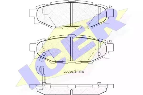 181759 колодки дисковые задние !\ Subaru Legacy IV 2.0i/2.5 I/Outback 2.5i 03> 181759 ICER