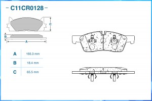 Тормозные колодки передние Low Metallic C11CR0128 C11CR0128 CWORKS