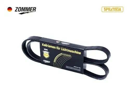 Ремень 1193 (5РК) TOYOTA, MITSUBISHI Athlet поликлиновый EPDM 5PK1193A ZOMMER