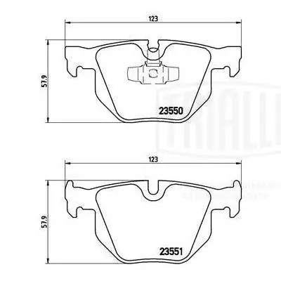Колодки торм. BMW 3 (E90) (05-) диск. зад. (в компл. с датчиком) (PF 4151) PF 4151 TRIALLI