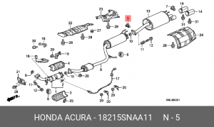 Крепление HONDA Civic глушителя OE 18215SNAA11 HONDA