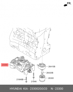 Вал HYUNDAI Sonata (17-) (2.4) KIA Optima (18-) (2.4) балансировочный в сборе OE 233002GGC0 HYUNDAI KIA