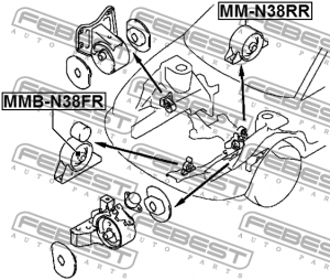 Сайлентблок MMB-N38FR MMB-N38FR FEBEST