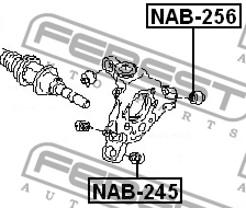 Сайлентблок NAB-256 NAB-256 FEBEST