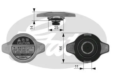 Пробка радиатора HONDA MAZDA TOYOTA LEXUS GATES RC134 GATES