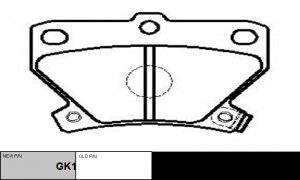 Колодки тормозные TOYOTA Celica 1999 ~ 2006 / Corolla 2000 ~ 2008 / Altis 2000 ~ GK1056 CTR