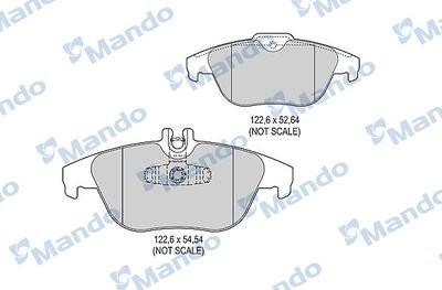 Колодки тормозные MERCEDES W204 задние (4шт.) MANDO MBF015243 MANDO