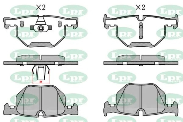 Комплект тормозных колодок 05P1194 05P1194 LPR
