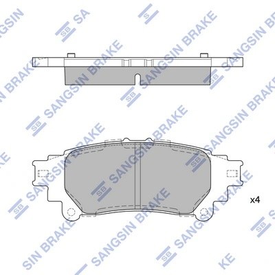 Колодки задние LEXUS RX350/450h 08-15 SP1458 SP1458 SANGSIN