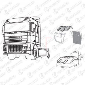 крыло заднее !верхняя часть \DAF XF105 12> XF5520 COVIND