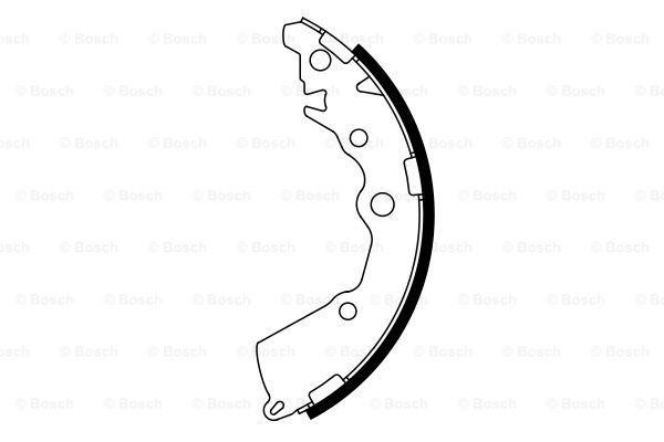 Колодки тормозные KIA Picanto (11-) задние барабанные (4шт.) BOSCH 0986487797 BOSCH