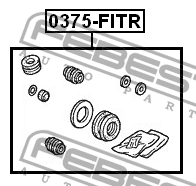 Ремкомплект задн суппорта HONDA CIVIC 95-01 0375-FITR 0375-FITR FEBEST