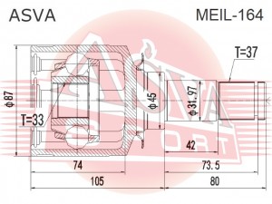 ШРУС ВНУТРЕННИЙ ЛЕВЫЙ MEIL164 MEIL164 ASVA