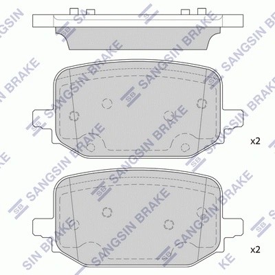 Тормозная колодка SP4434 SP4434 SANGSIN