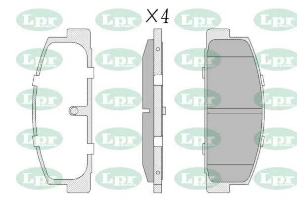 Комплект тормозных колодок 05P876 05P876 LPR