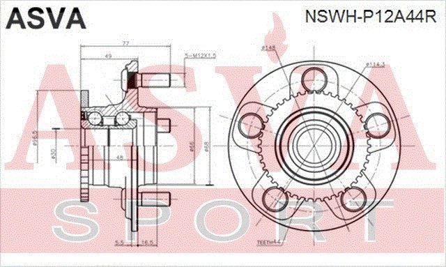СТУПИЦА [12] NSWHP12A44R NSWH-P12A44R ASVA