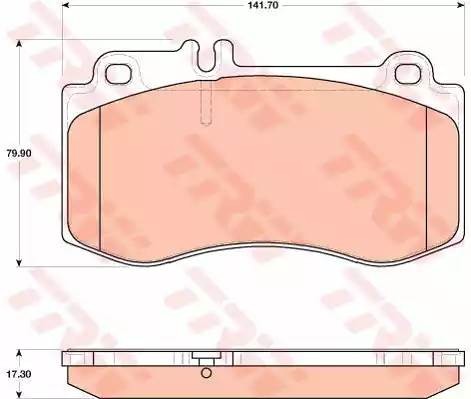 Колодки передние MERCEDES W212 E400, E500 GDB1822 GDB1822 TRW