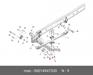 Болт M24X2X210-10.9-A-MAN18 06014947330 MAN