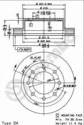 Диск тормозной CHEVROLET Silverado передний (1шт.) BREMBO 09.9022.11 BREMBO