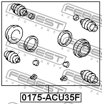 Ремкомплект тормозного суппорта 0175-ACU35F 0175-ACU35F FEBEST