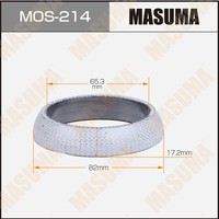 кольцо глушителя уплотнительное! 65.3х82x17.2\ Mazda 3/6 2.0EGI 06-08, Honda Acc MOS-214 MASUMA