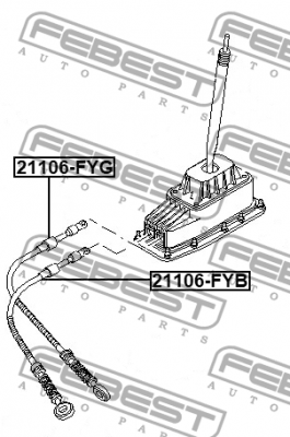 Тросик КПП FORD TRANSIT FY 2000-2006 21106-FYB 21106-FYB FEBEST