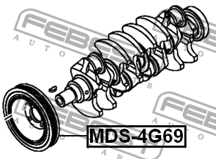 Шкив коленвала MDS-4G69 MDS-4G69 FEBEST