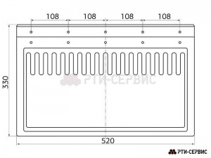 Брызговик 520 мм VOLVO (к-т) /2 шт 1131 RTI SERVIS