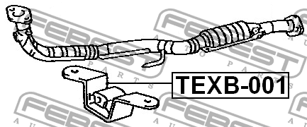 Подвеска глушителя TEXB-001 TEXB-001 FEBEST