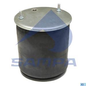 Пневморессора SAF 2919V (пластиковый стакан креп.1отв.,2 шп. М12х2+1 отв. М22х1. SP554810KP05 SAMPA