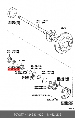 втулка амортицатора!\ Toyota 42423-34020 TOYOTA