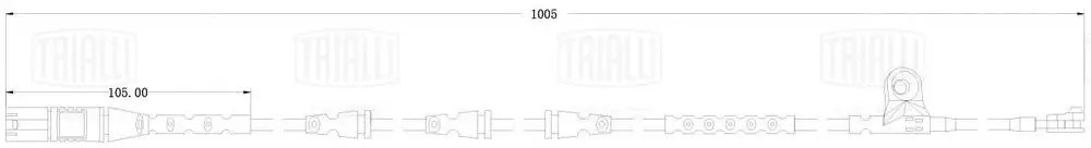 Датчик износа колодок BMW 5 GT (F07) (09-)/7 (F01) (08-) перед. L=1005 (PFS 4187 PFS 4187 TRIALLI