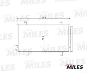 Радиатор кондиционера (паяный) TOYOTA CAMRY 3.5 08- ACCB051 ACCB051 MILES